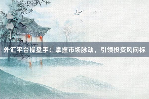 外汇平台操盘手：掌握市场脉动，引领投资风向标