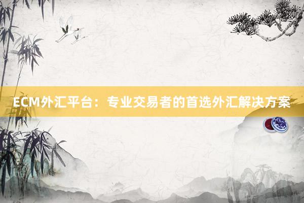 ECM外汇平台：专业交易者的首选外汇解决方案
