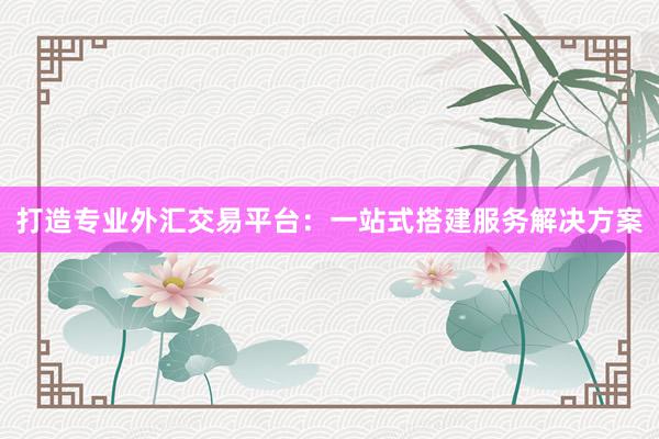 打造专业外汇交易平台：一站式搭建服务解决方案