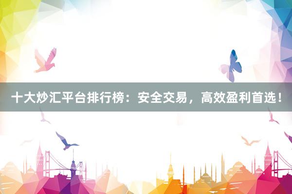 十大炒汇平台排行榜：安全交易，高效盈利首选！